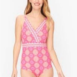 CABANA LIFE® EMBROIDERED ONE PIECE SWIMSUIT - ROSALIA